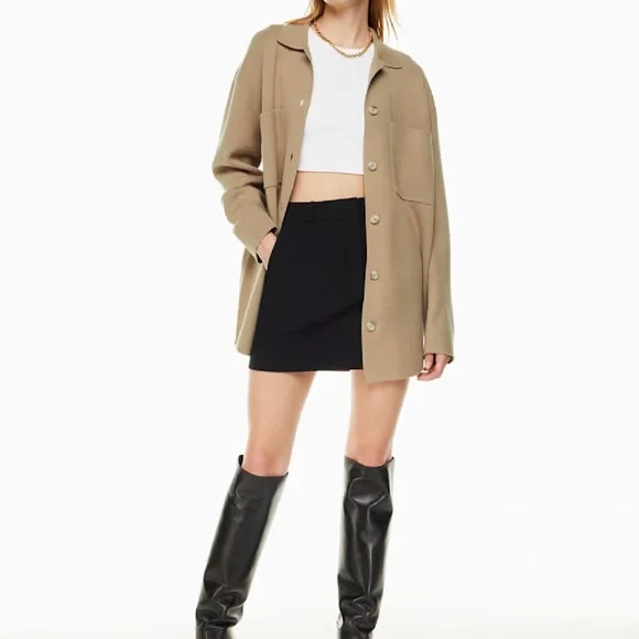 Aritzia Babaton Society Sweater, Size S, Matte Pearl - Picture 3 of 8